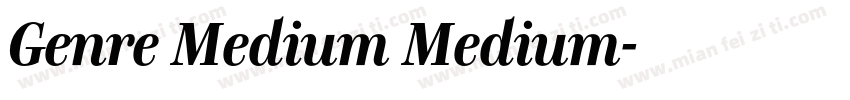 Genre Medium Medium字体转换